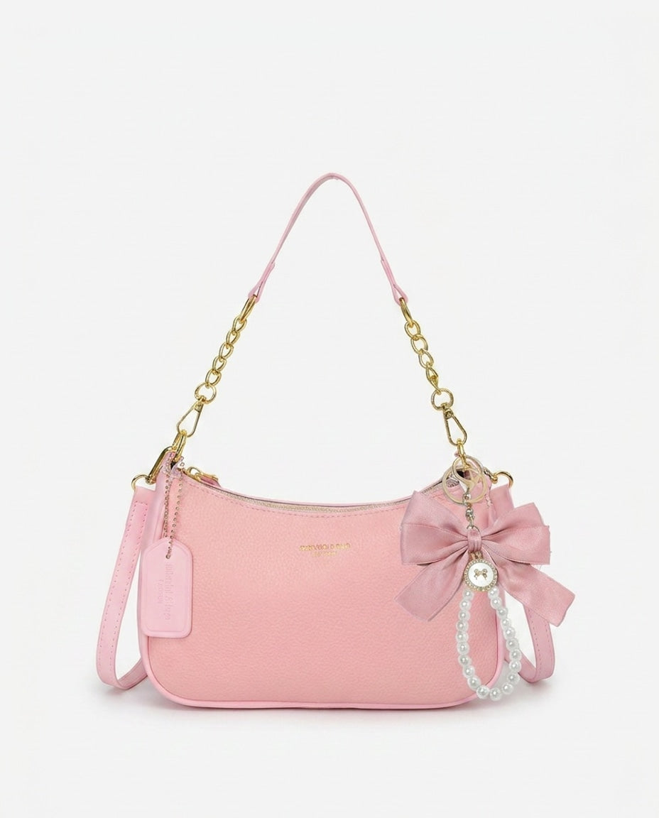 Chain Strap Crescent Shoulder Bag