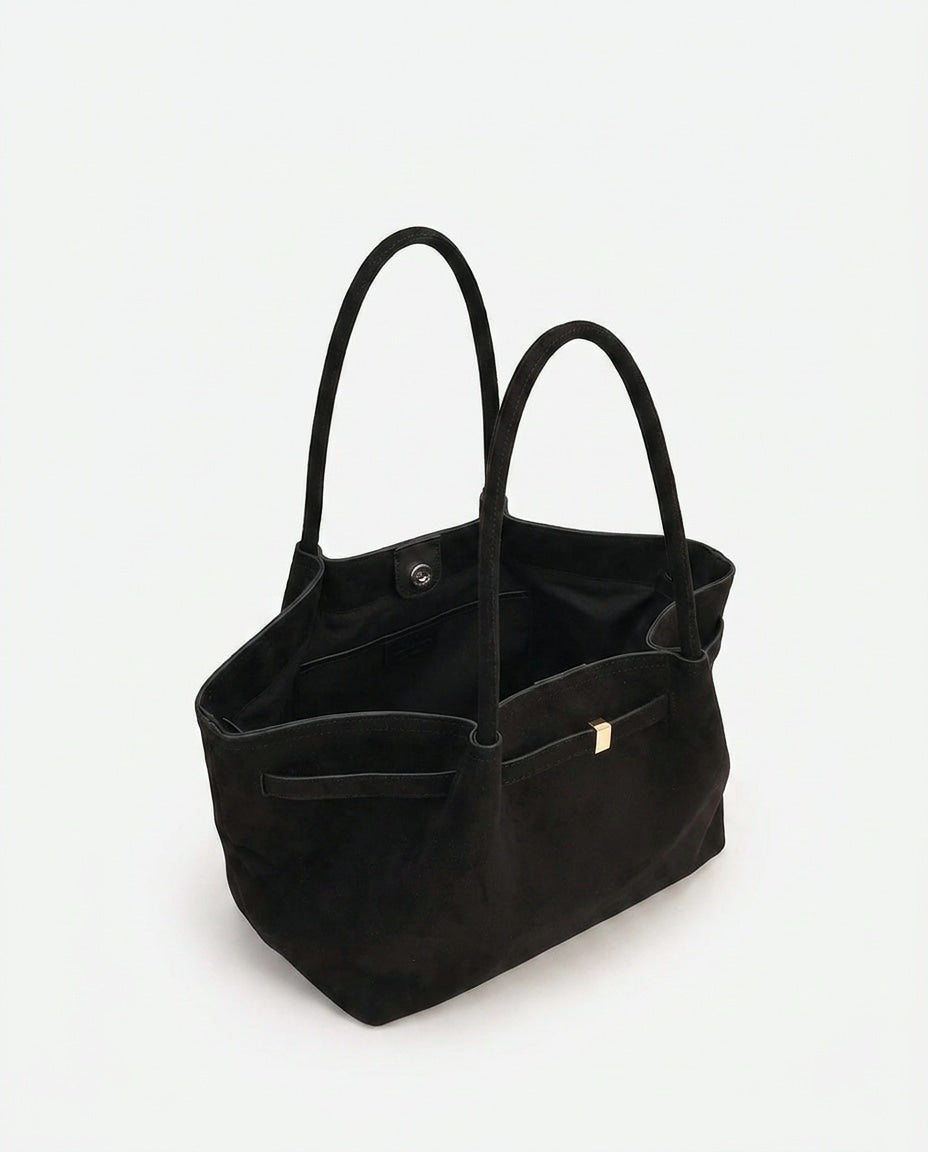 Soft Pleated Winged Tote Bag