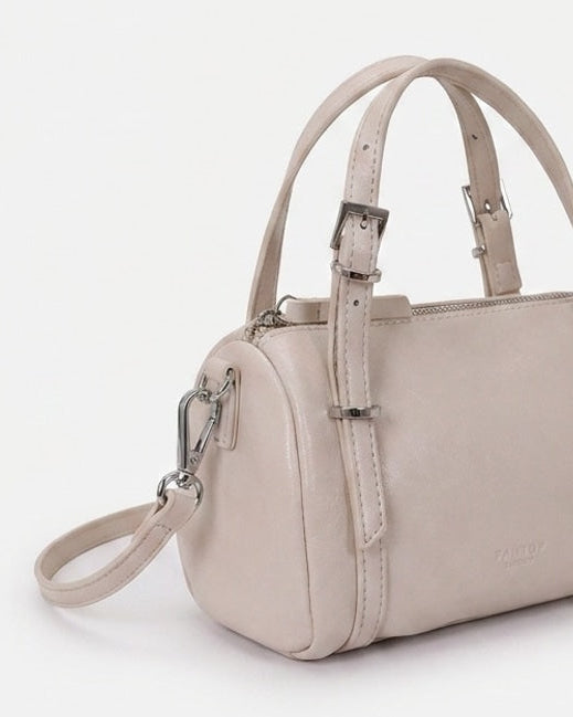 Structured Barrel Top Handle Bag