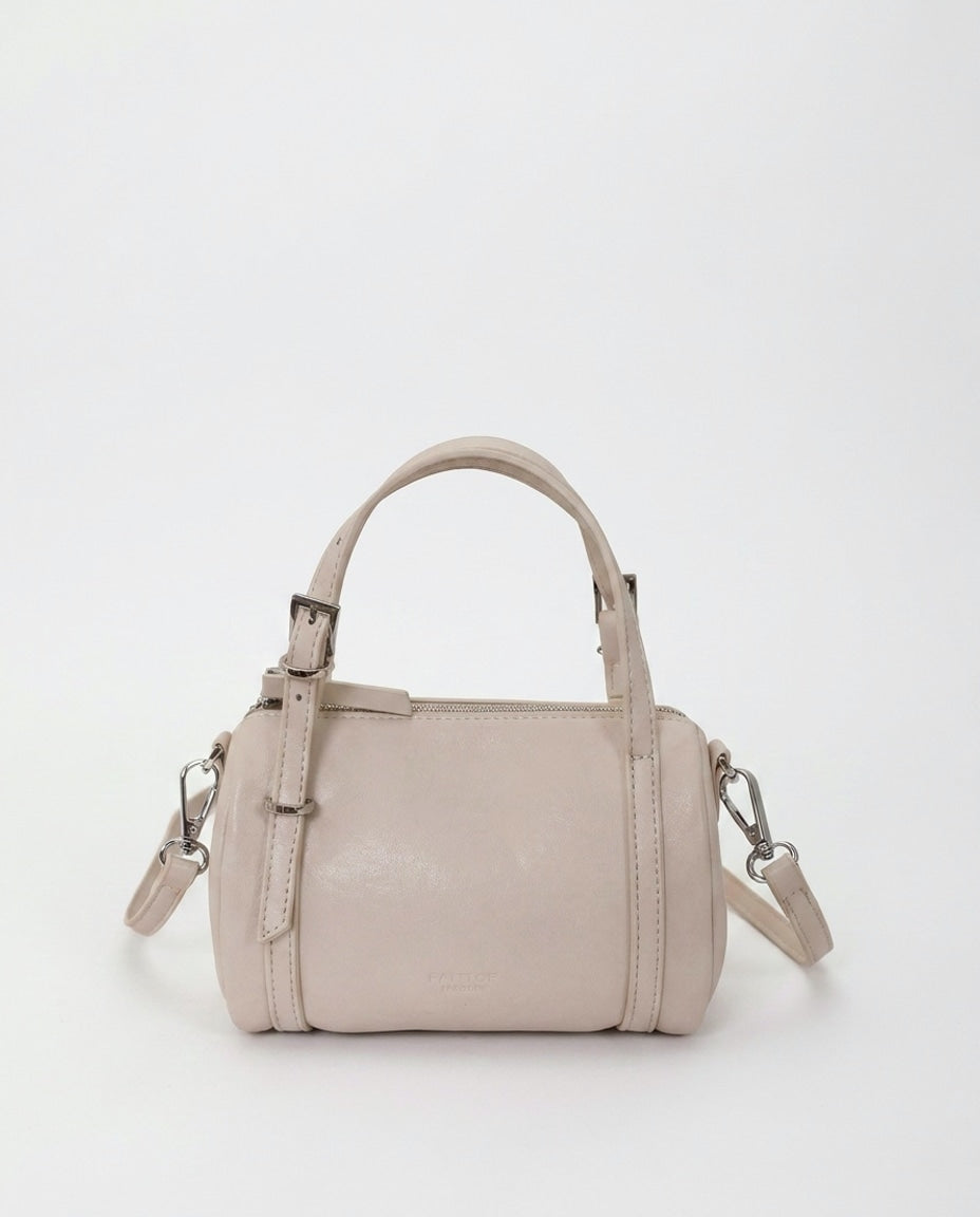 Structured Barrel Top Handle Bag