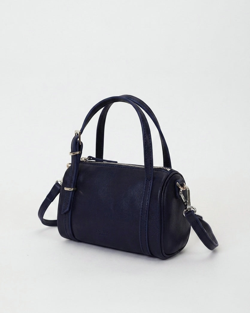 Structured Barrel Top Handle Bag