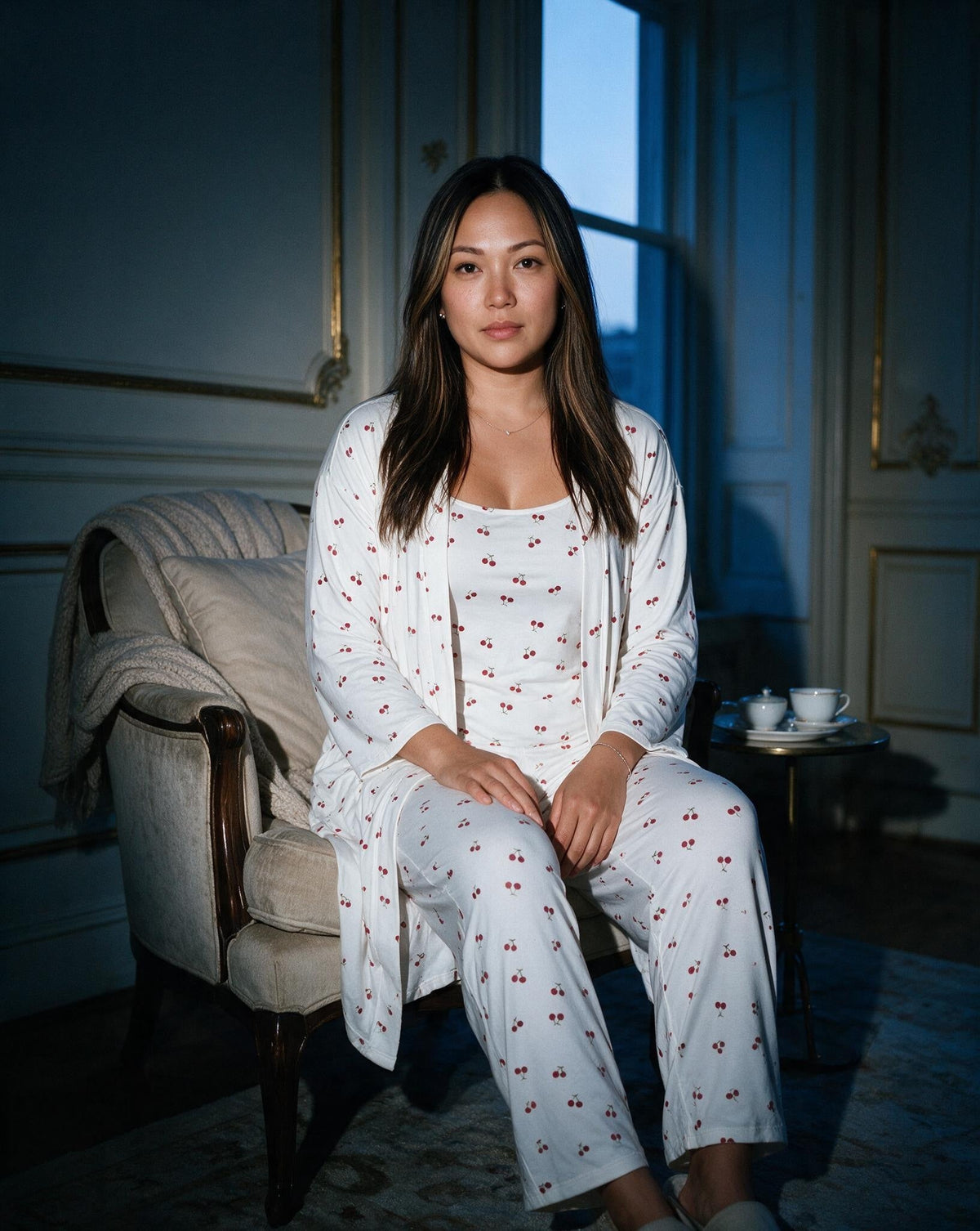 Satin Plus Size Pyjama Robe Set