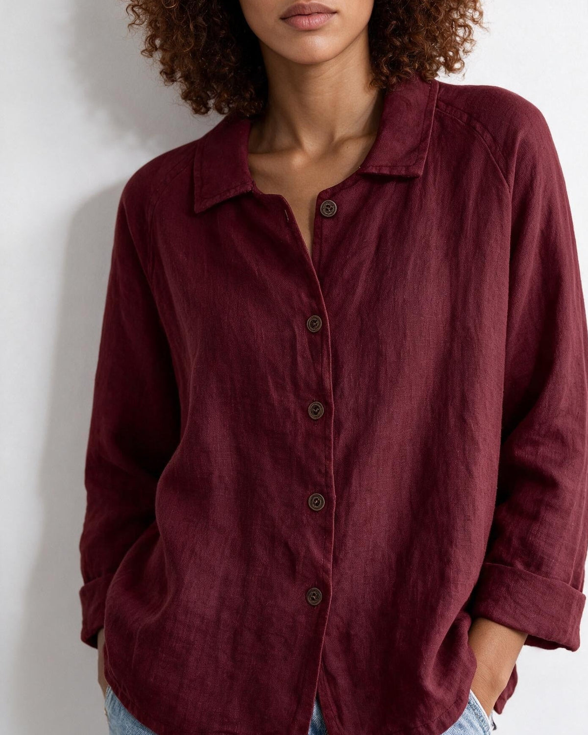 Cotton Relaxed Cropped Shirt Jacket