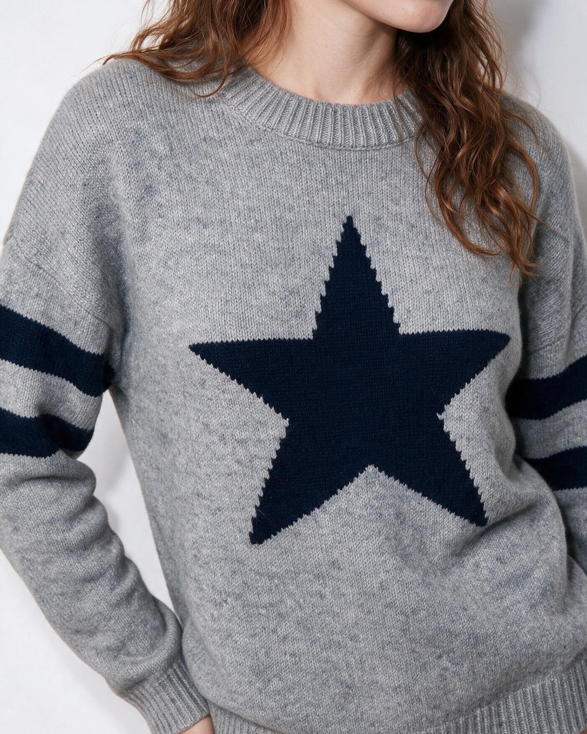 Star Intarsia Varsity Stripe Jumper