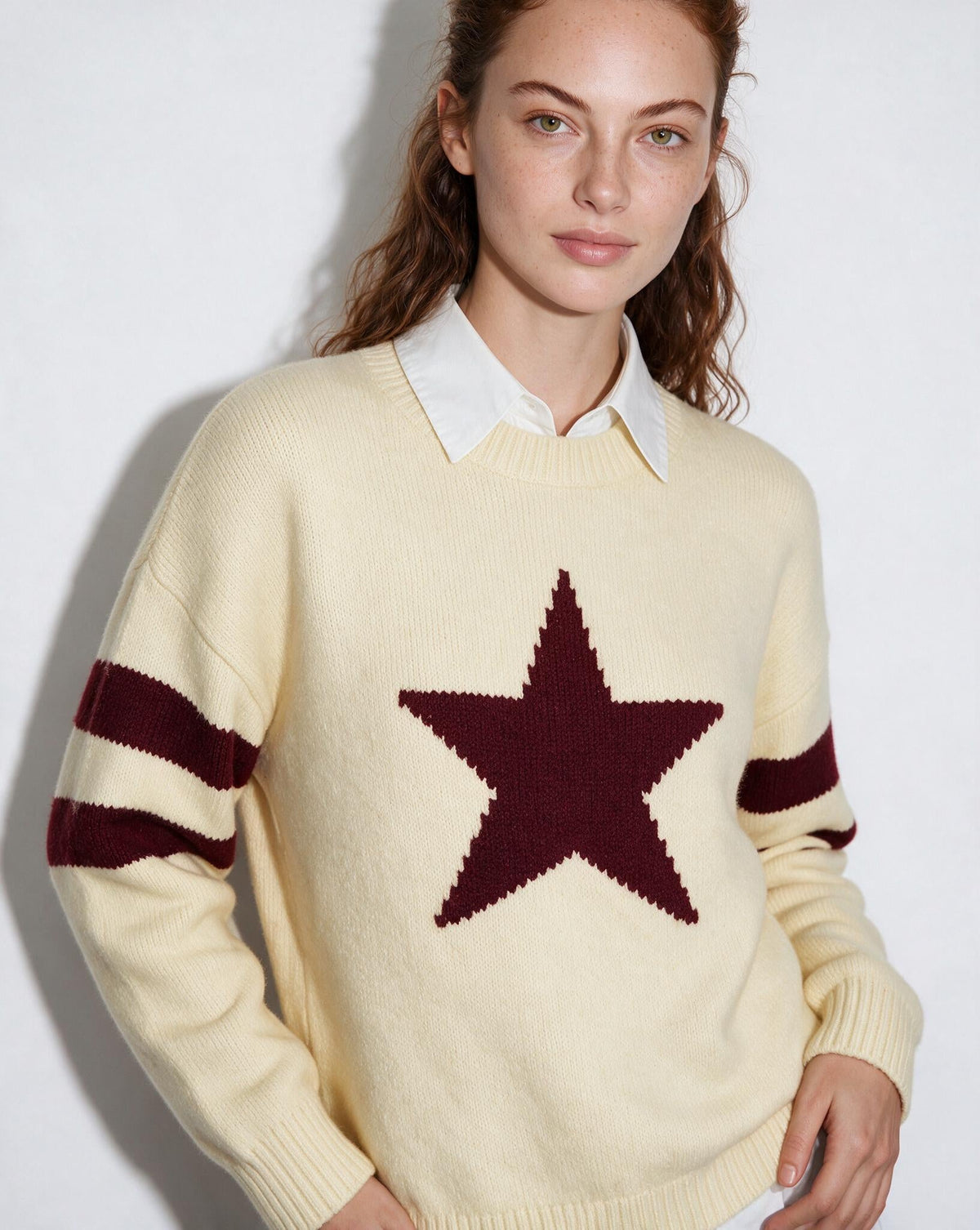 Star Intarsia Varsity Stripe Jumper