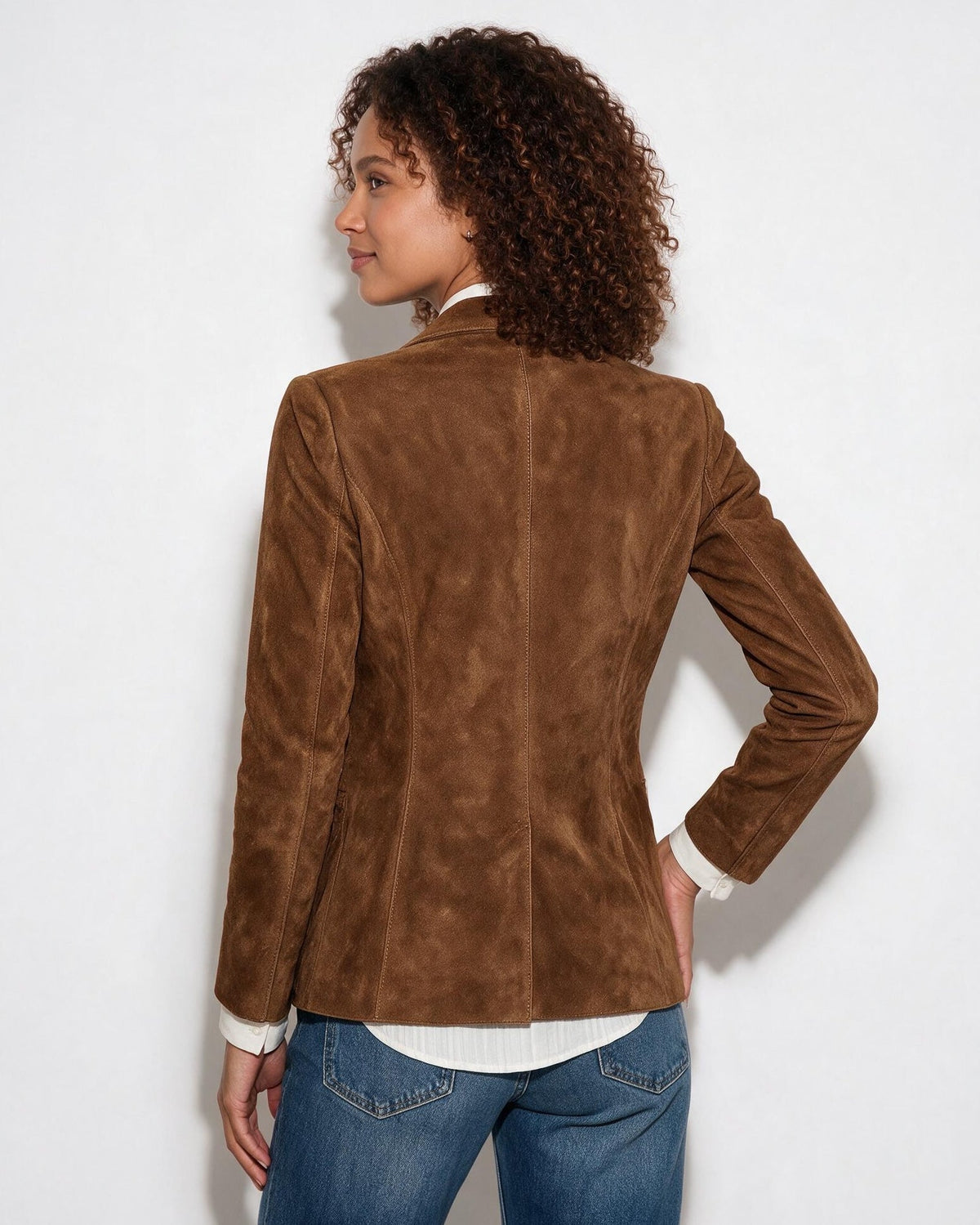 Single-Breasted Notch Lapel Blazer