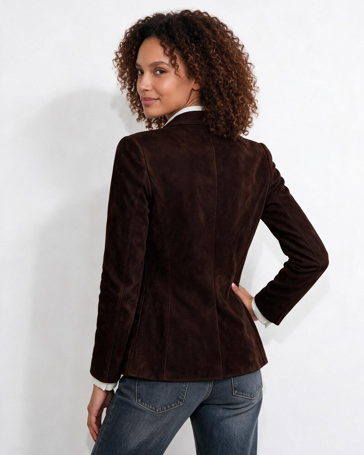 Single-Breasted Notch Lapel Blazer