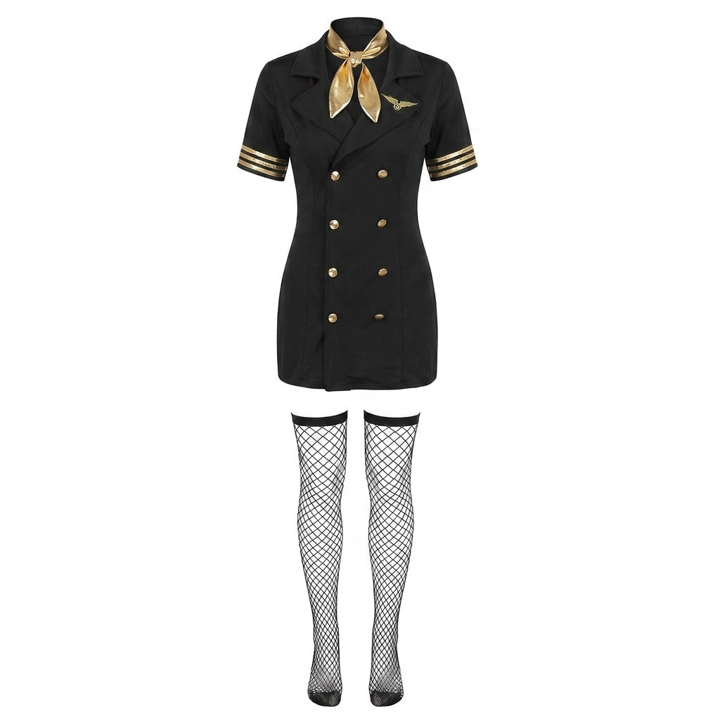 Double-Breasted Pilot Uniform Costume