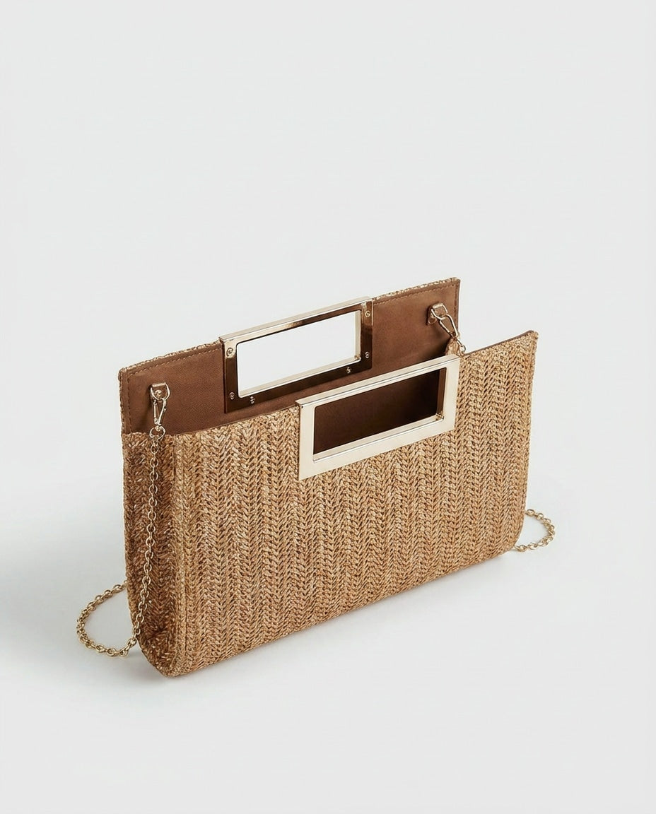 Woven Frame Mini Crossbody Bag