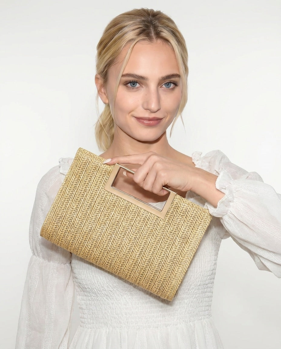 Woven Frame Mini Crossbody Bag