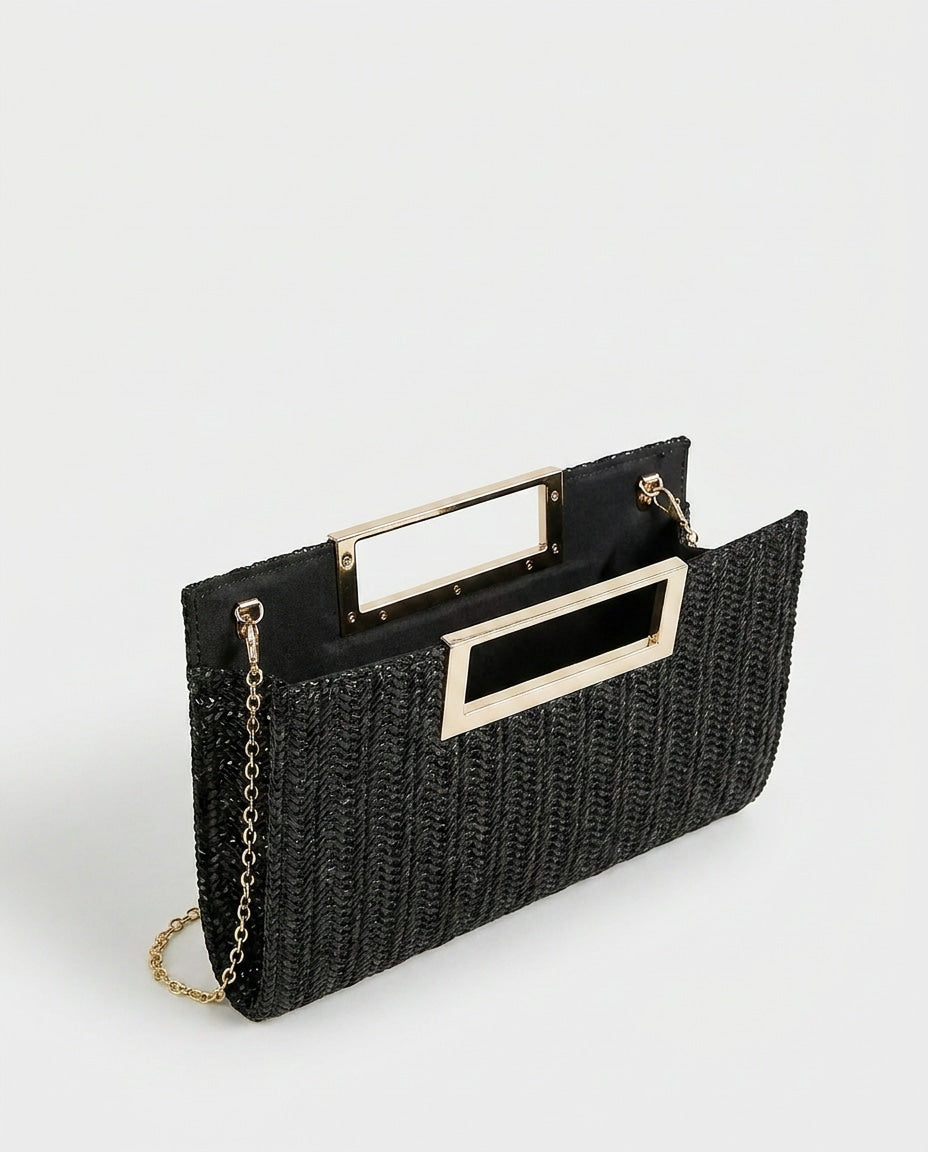 Woven Frame Mini Crossbody Bag