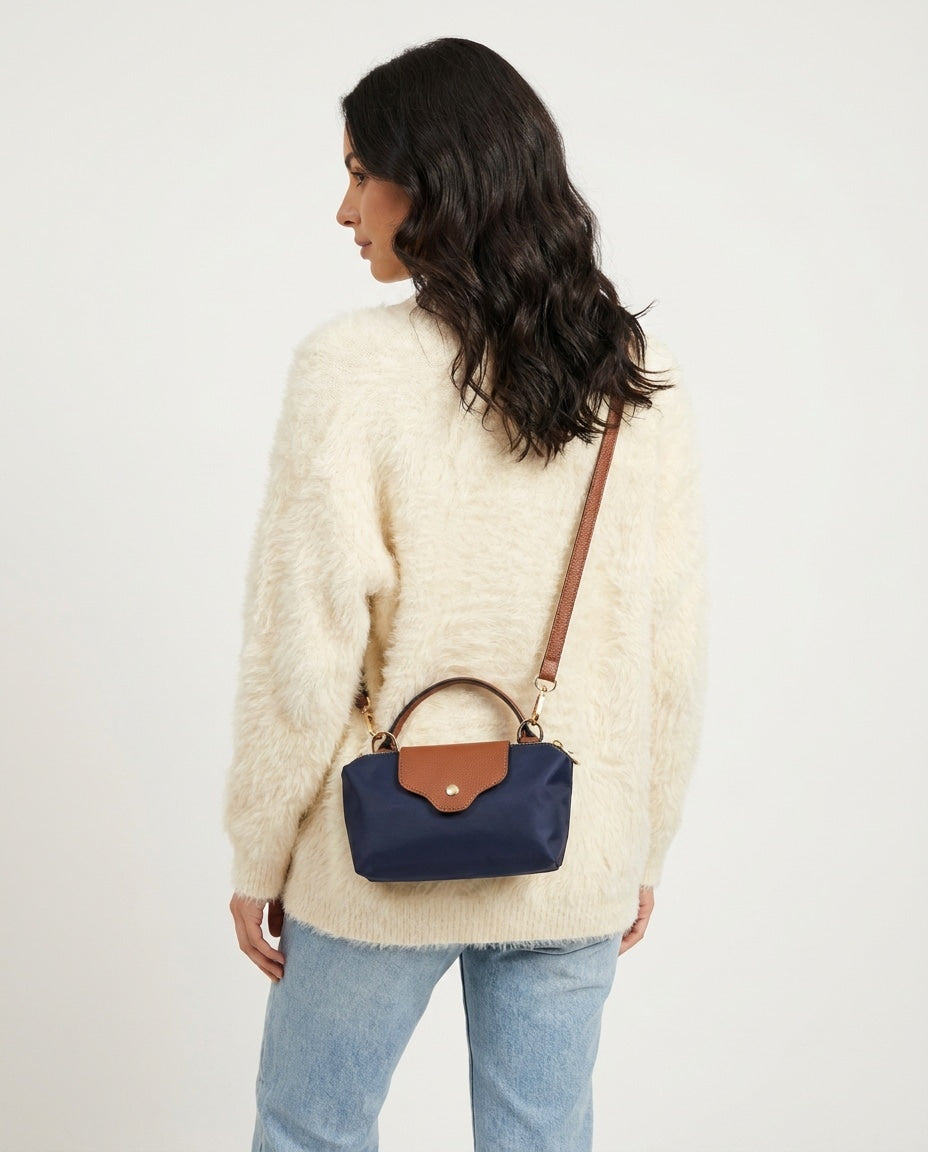 Scalloped Flap Mini Crossbody Bag