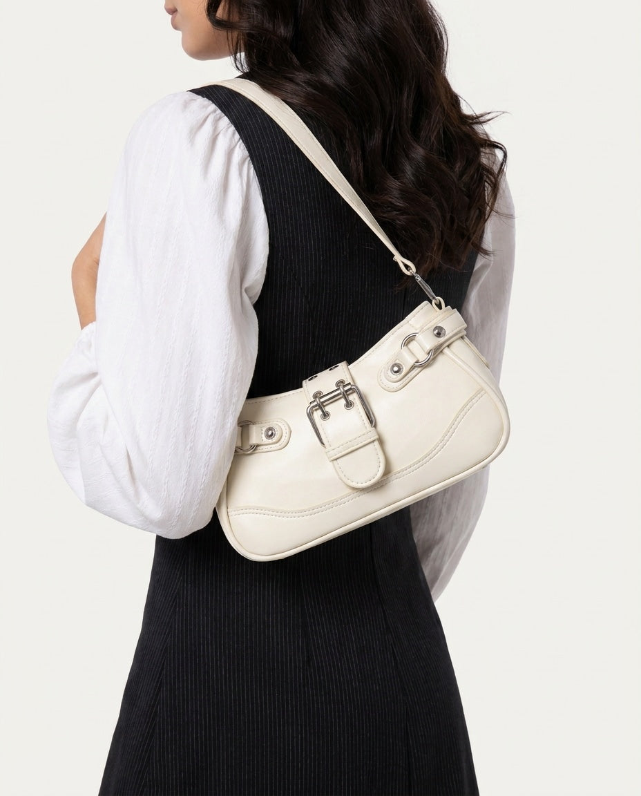Buckle-Strap Mini Shoulder Bag