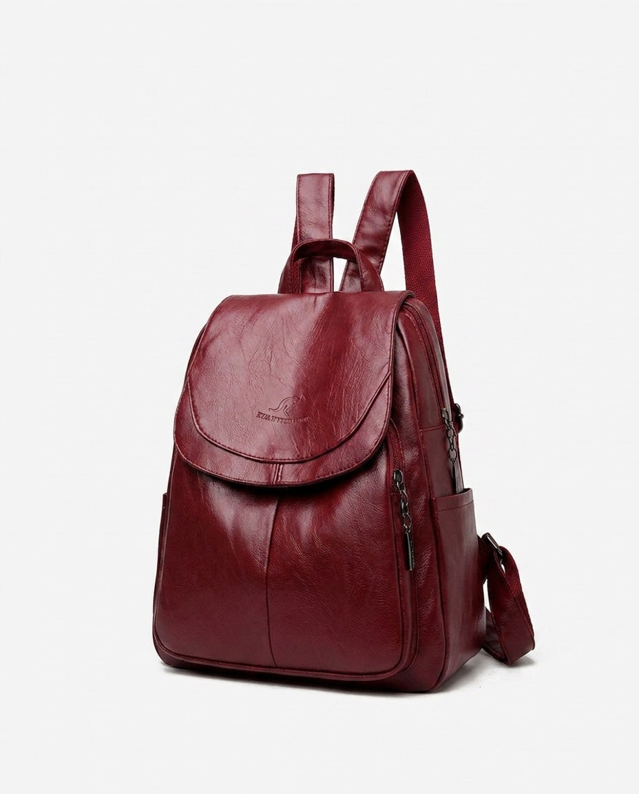 Curved Flap Structured Backpack