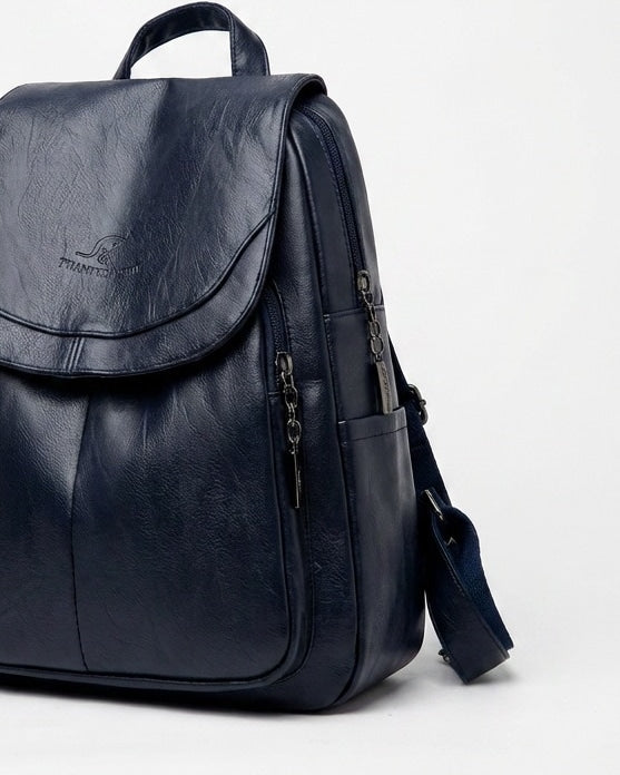 Curved Flap Structured Backpack
