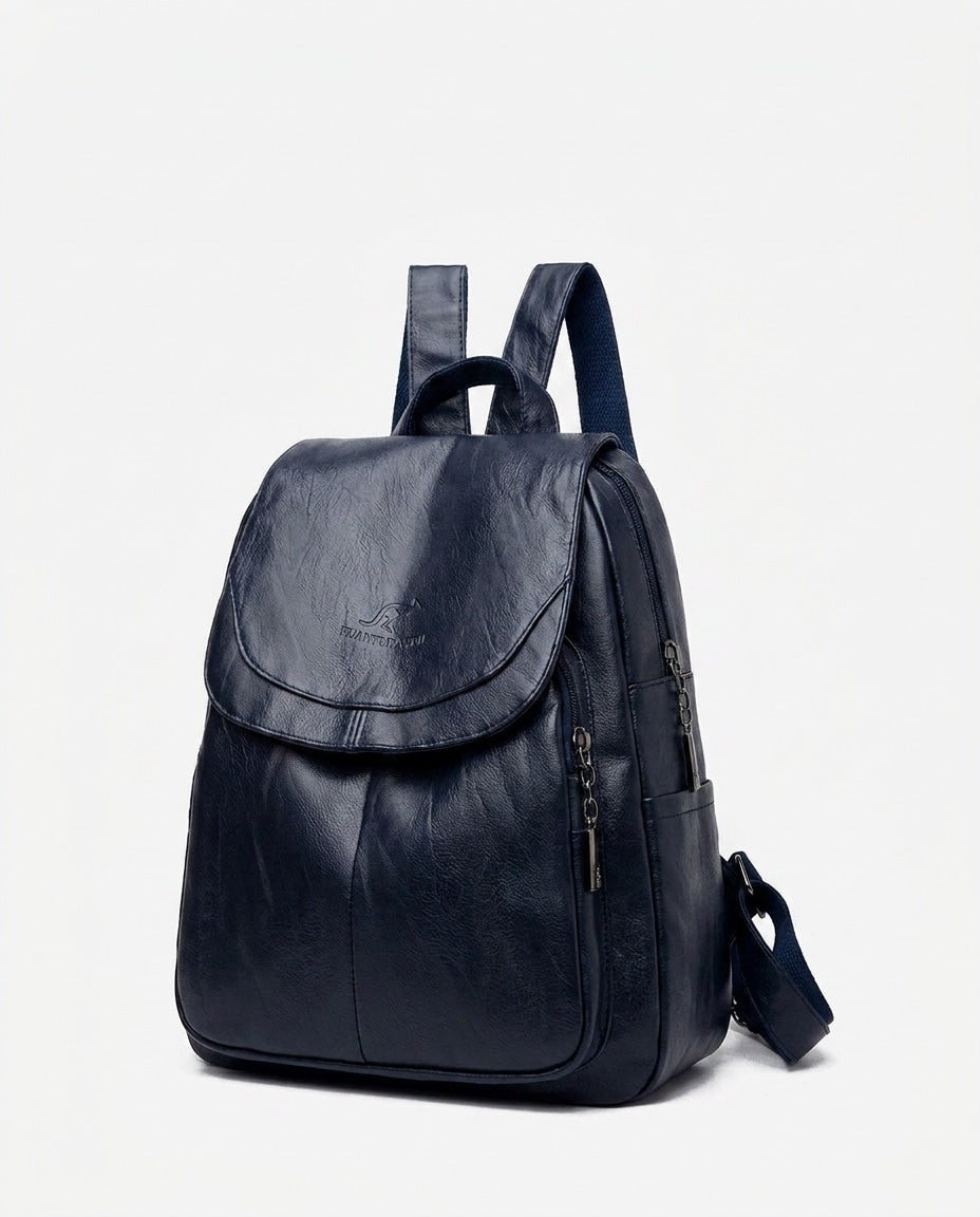 Curved Flap Structured Backpack
