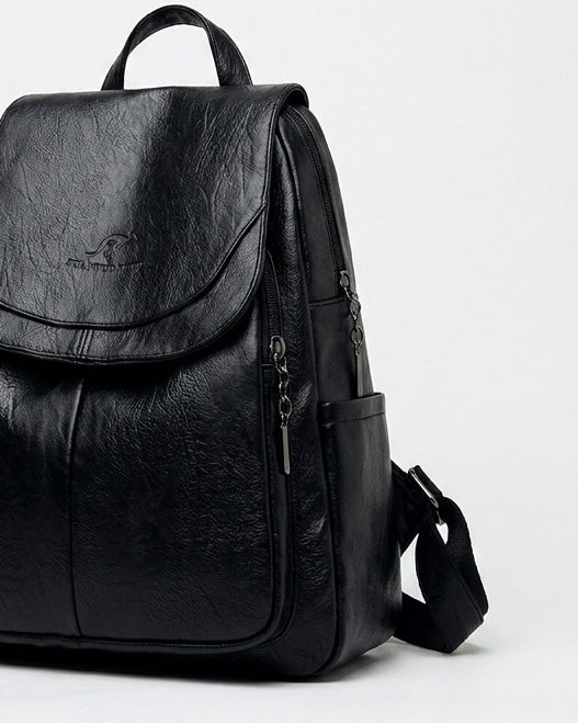 Curved Flap Structured Backpack