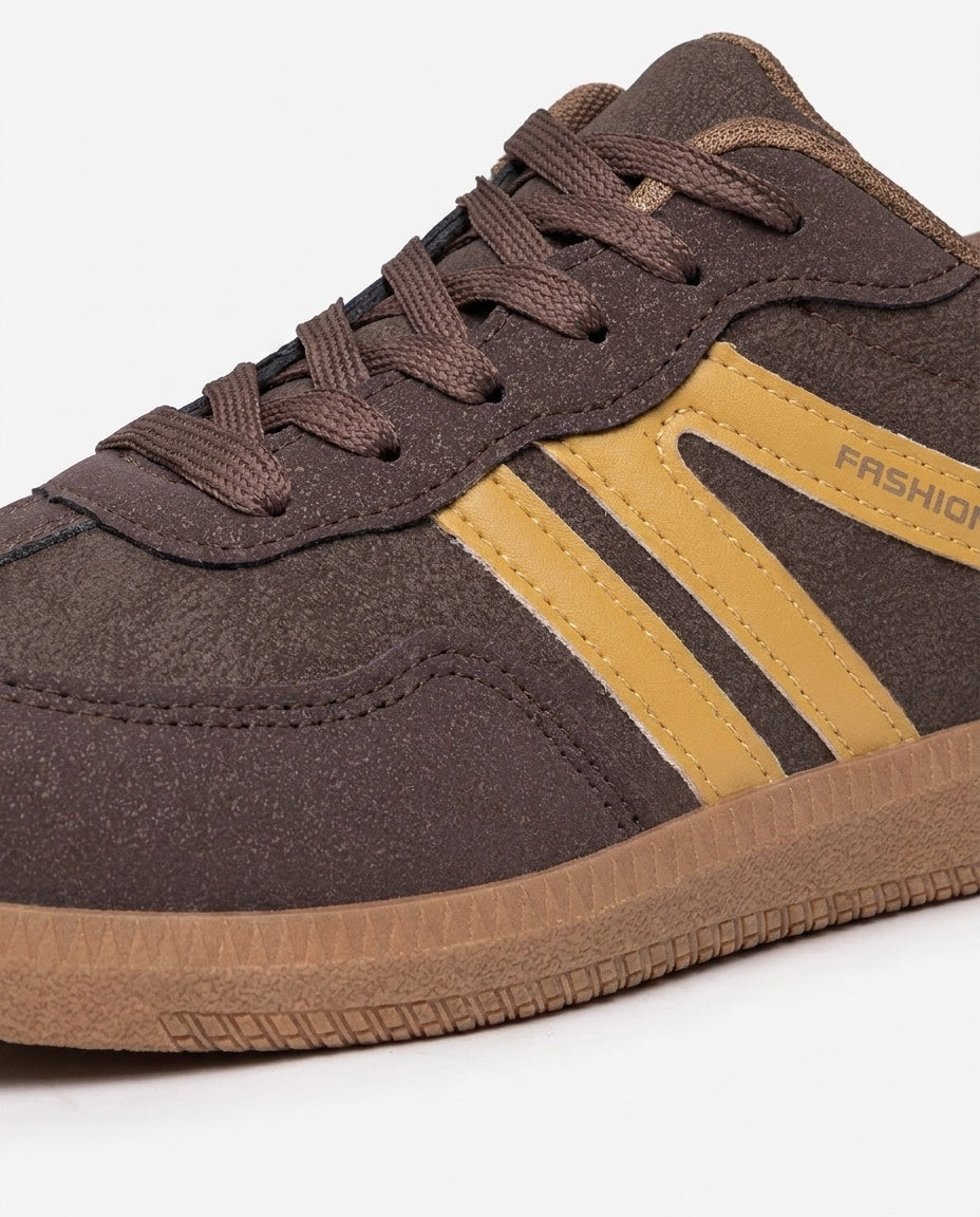 Retro Stripe Gum-Sole Trainers