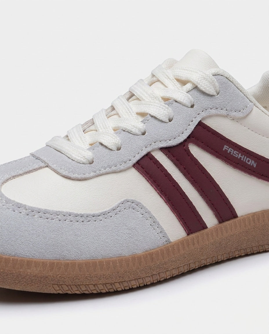 Retro Stripe Gum-Sole Trainers