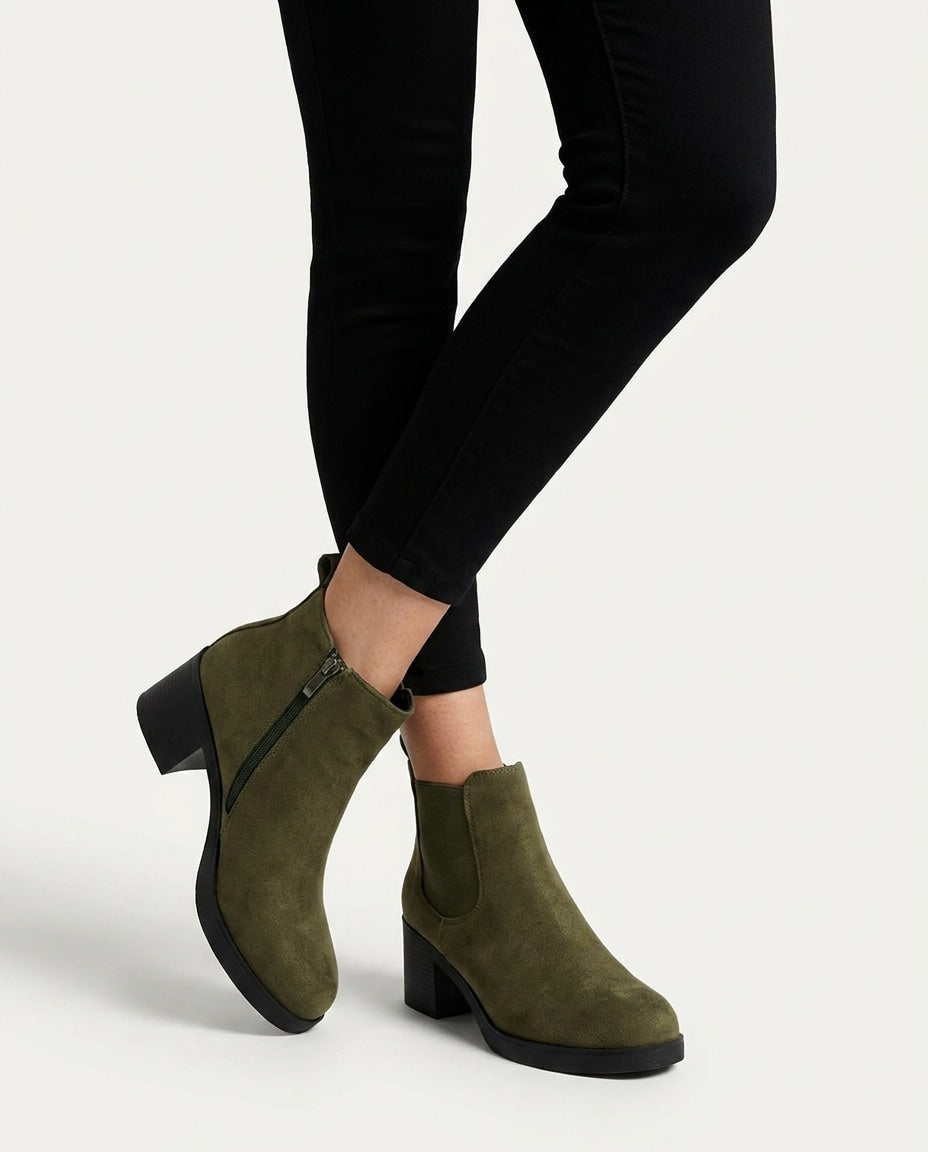 Platform Block Heel Chelsea Boots