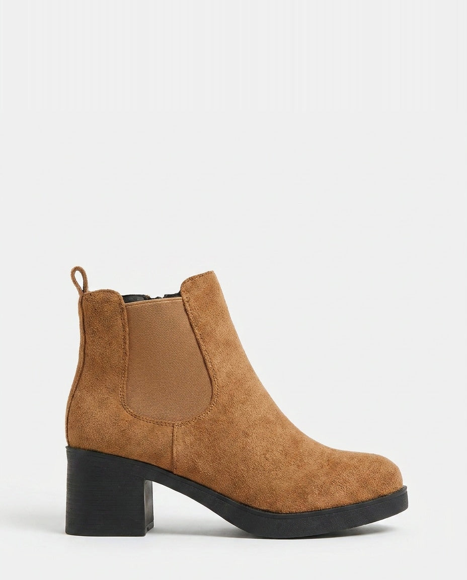 Platform Block Heel Chelsea Boots