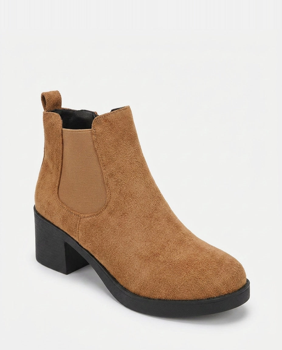 Platform Block Heel Chelsea Boots