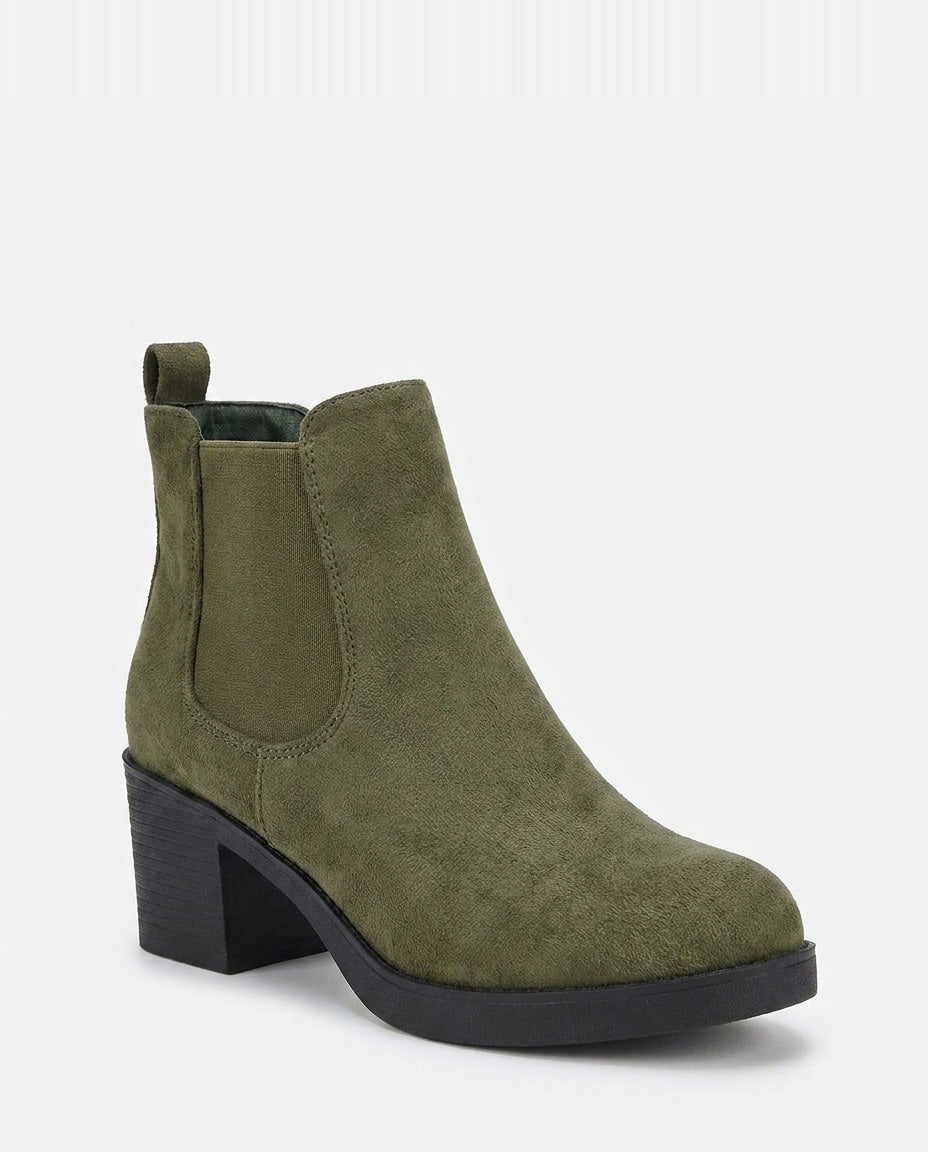 Platform Block Heel Chelsea Boots