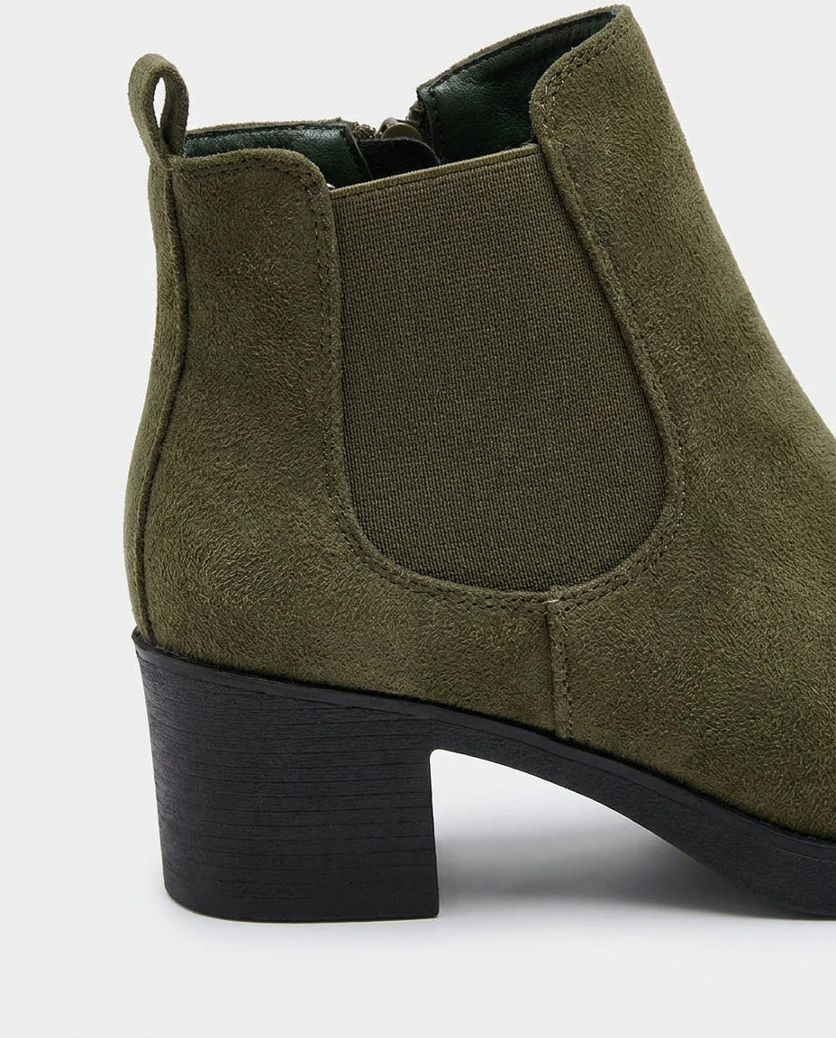 Platform Block Heel Chelsea Boots