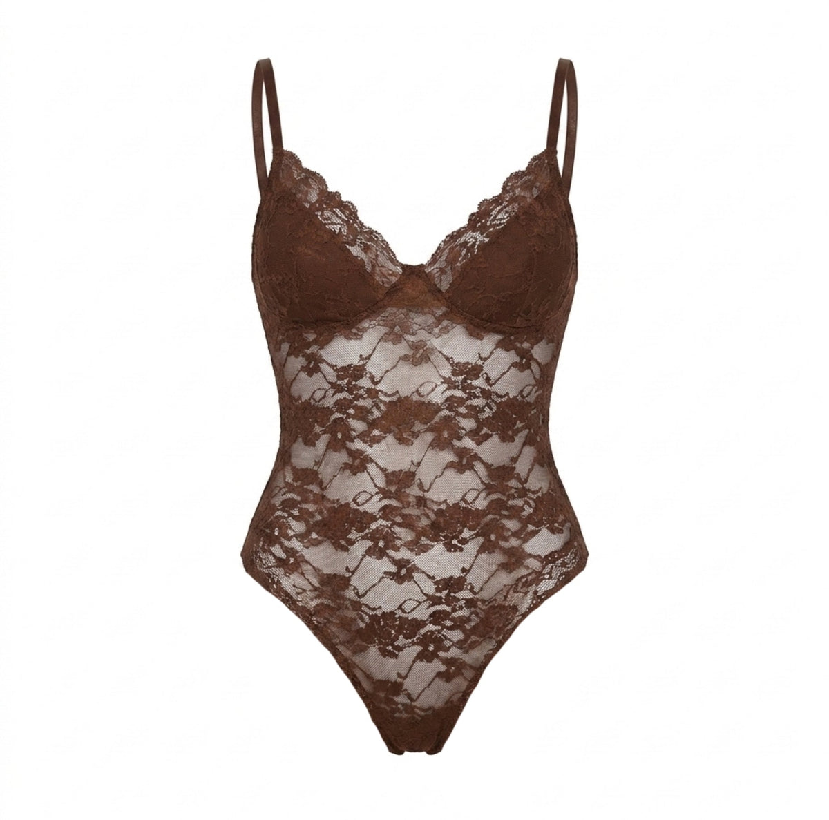 Floral Lace Thong Bodysuit