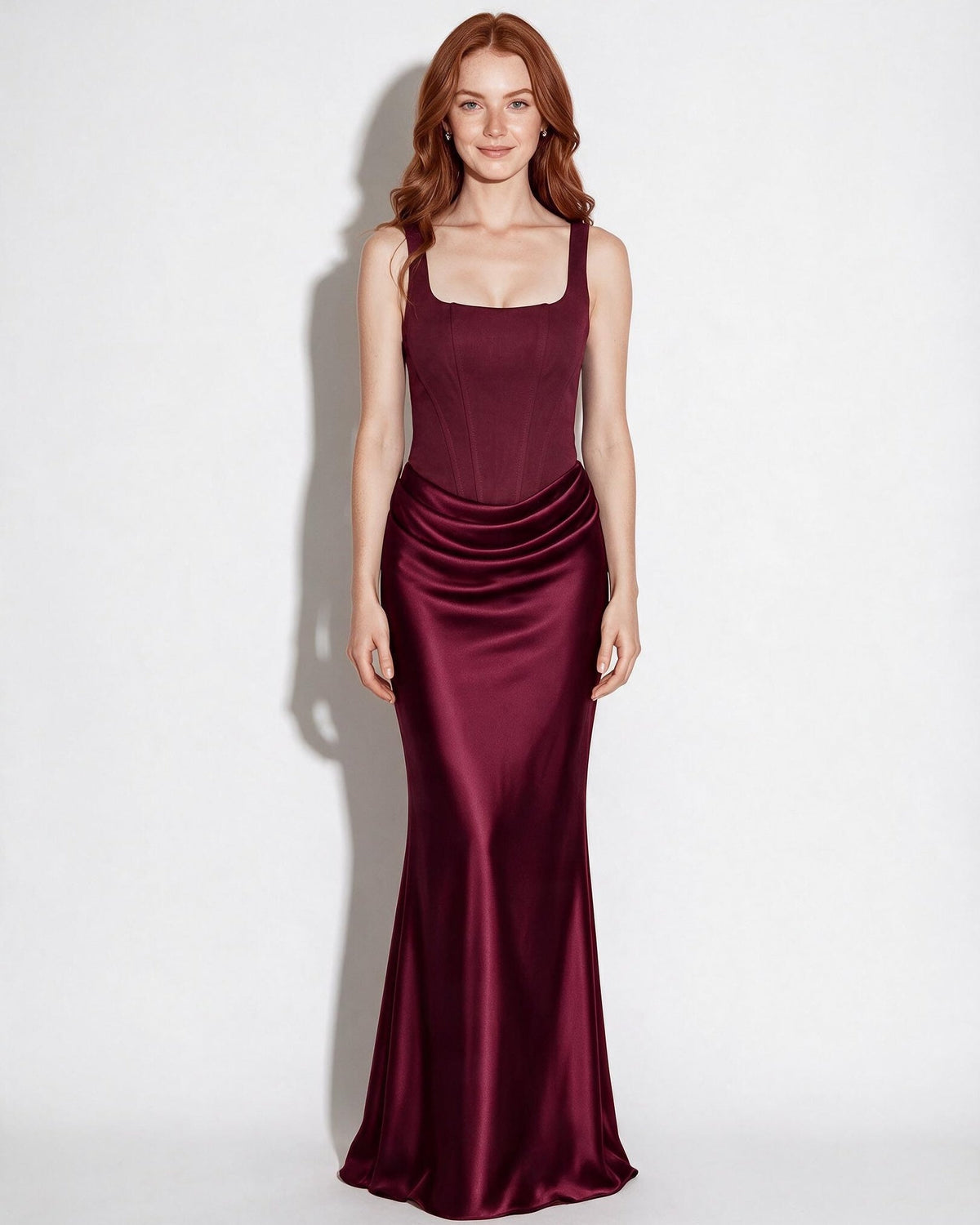 Corset Bodice Mermaid Maxi Dress