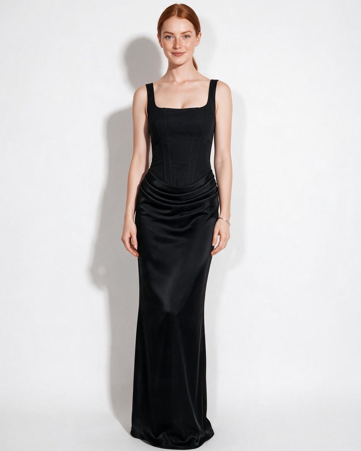 Corset Bodice Mermaid Maxi Dress