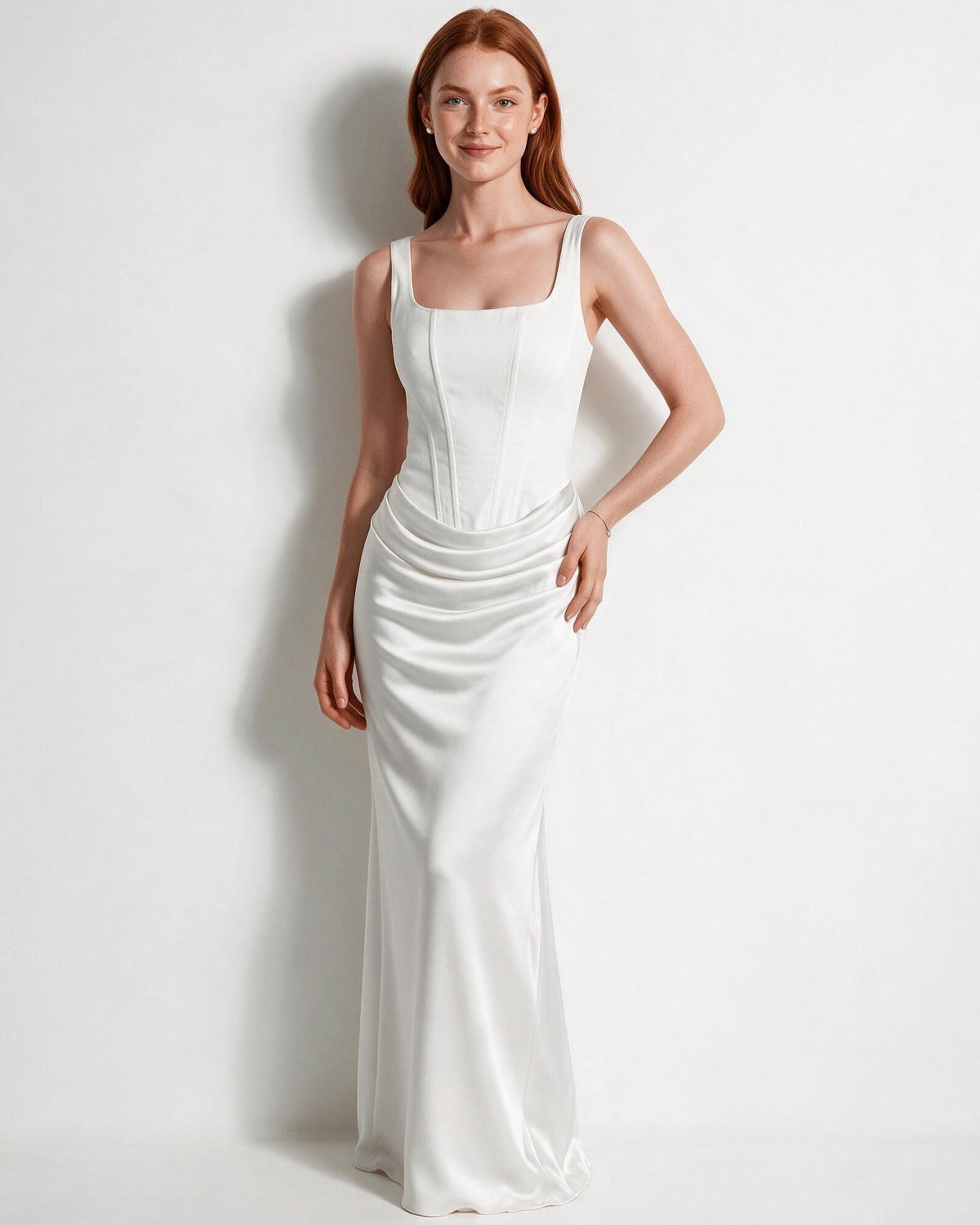 Corset Bodice Mermaid Maxi Dress