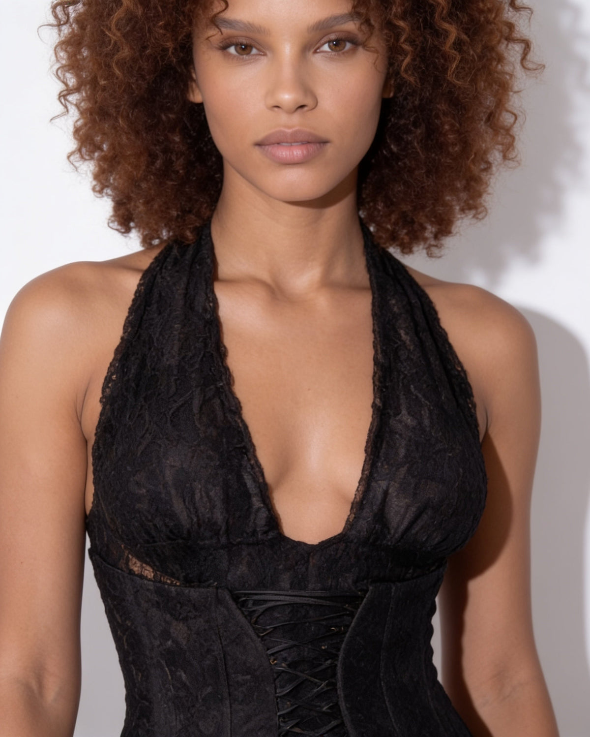 Lace Corset Halterneck Jumpsuit