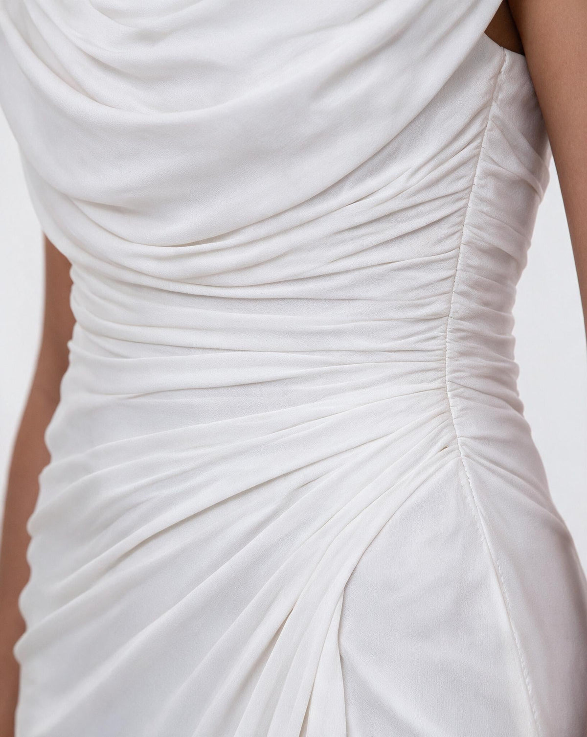 Cowl Neck Draped Maxi Dress
