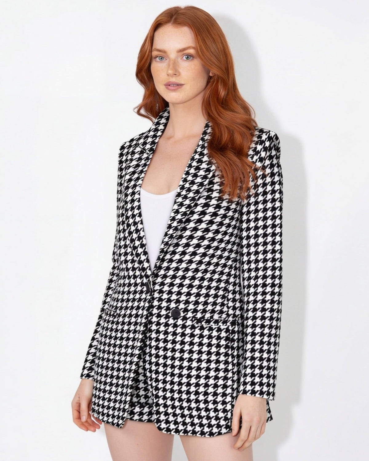 Ruched Sleeve Tailored Blazer Co-ord