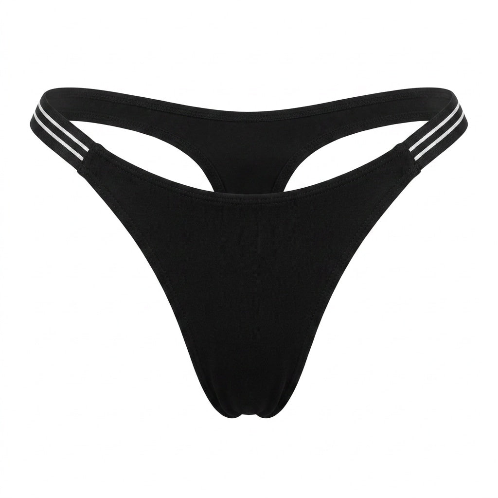 Sporty Striped Strap Thong