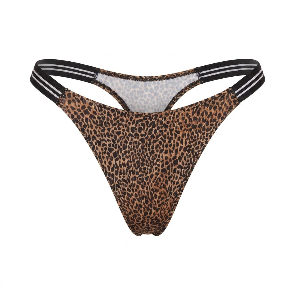 Sporty Striped Strap Thong