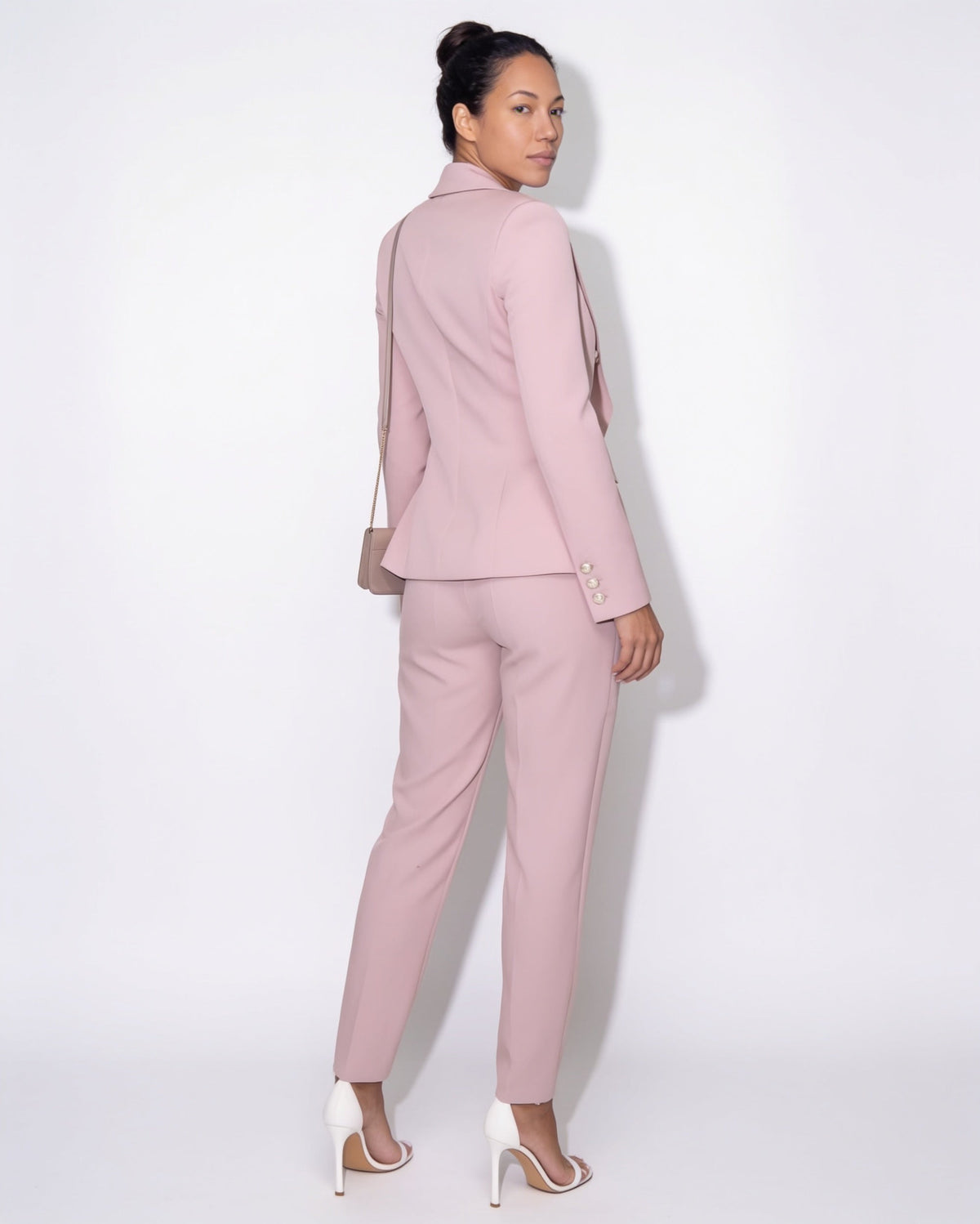 Double-Breasted Tailored Blazer Suit
