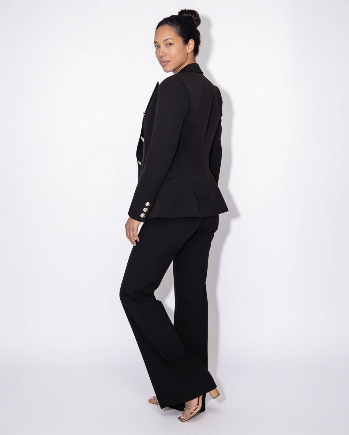 Double-Breasted Tailored Blazer Suit
