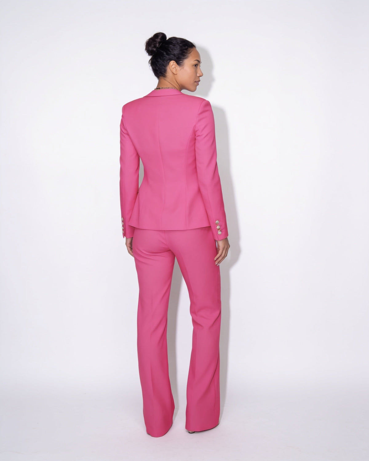 Double-Breasted Tailored Blazer Suit