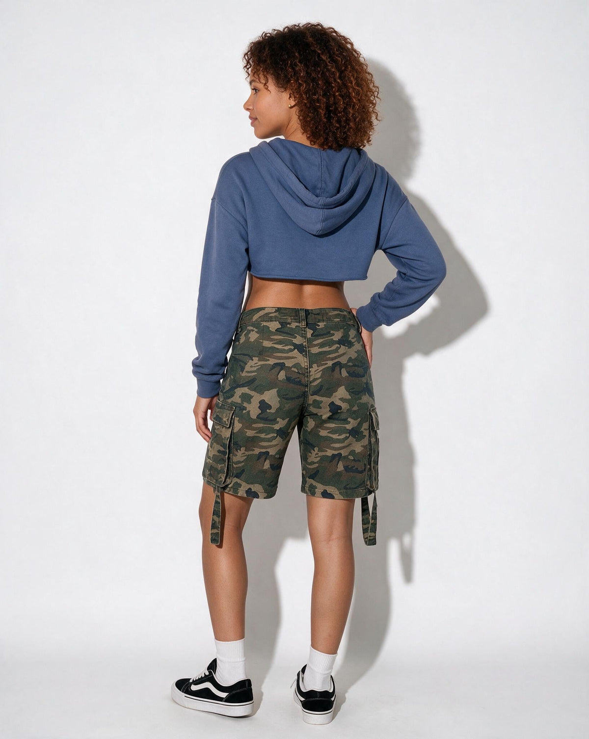 Camouflage Cargo Cotton Shorts
