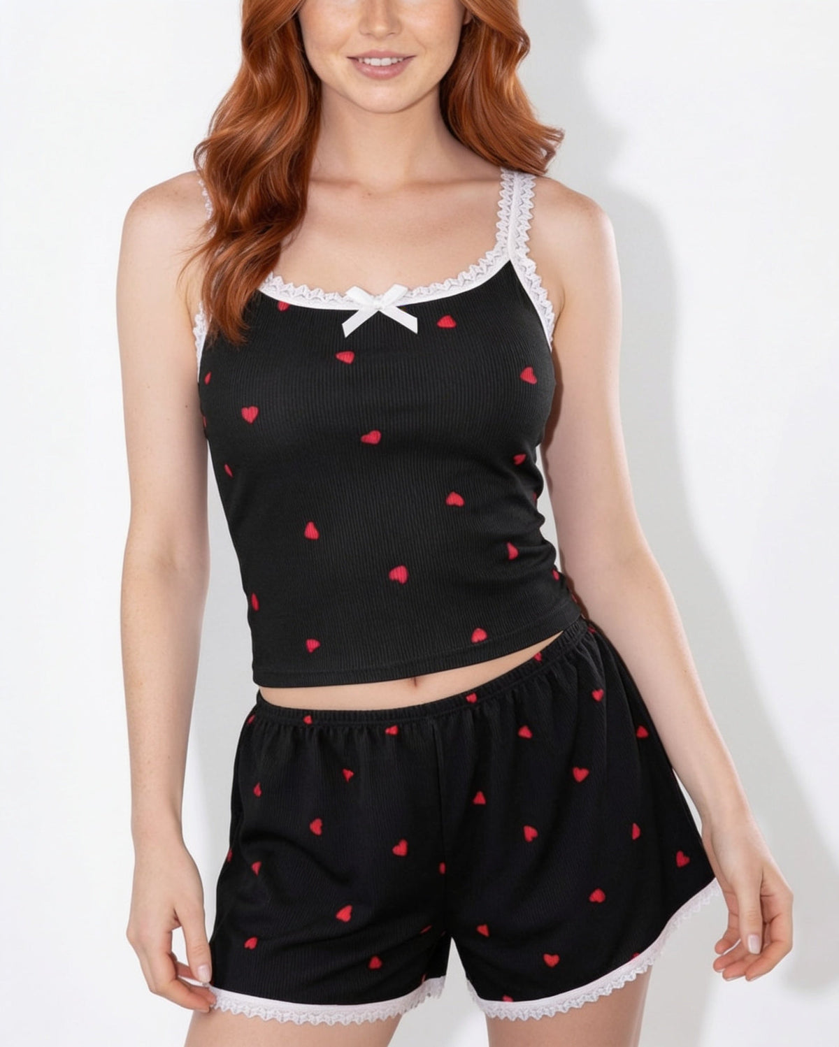 Ribbed Scoop-Neck Pyjama Set