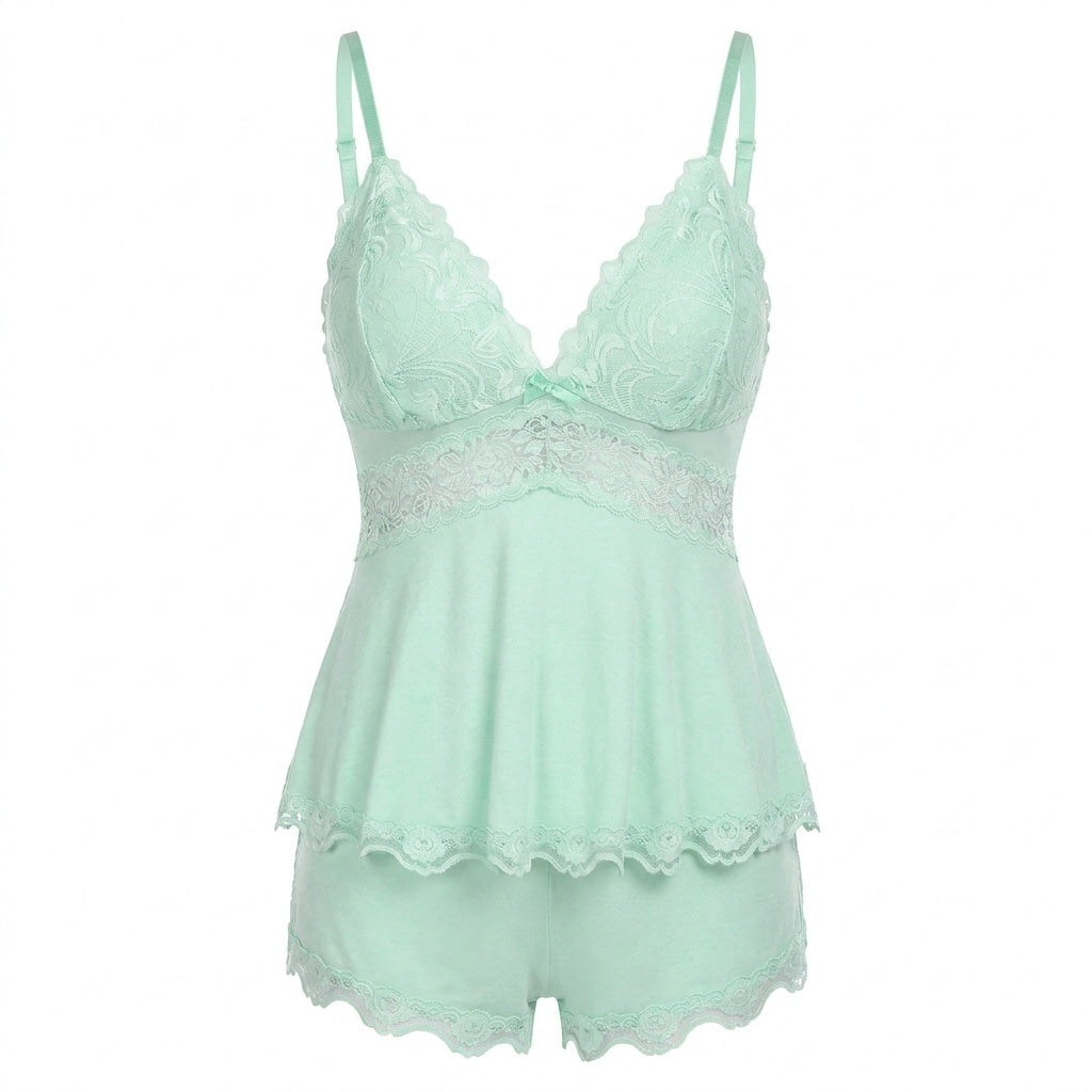 Lace Trim Cami Pyjama Set