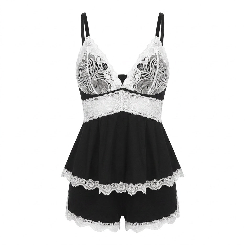 Lace Trim Cami Pyjama Set