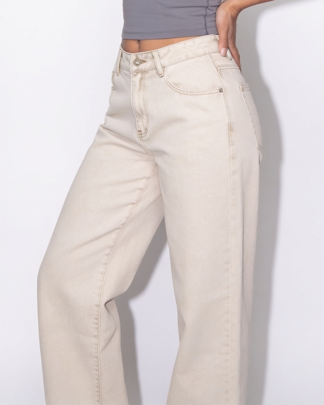 Baggy Wide-Leg Cotton Jeans