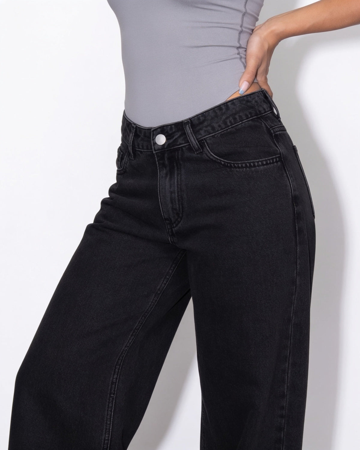 Baggy Wide-Leg Cotton Jeans