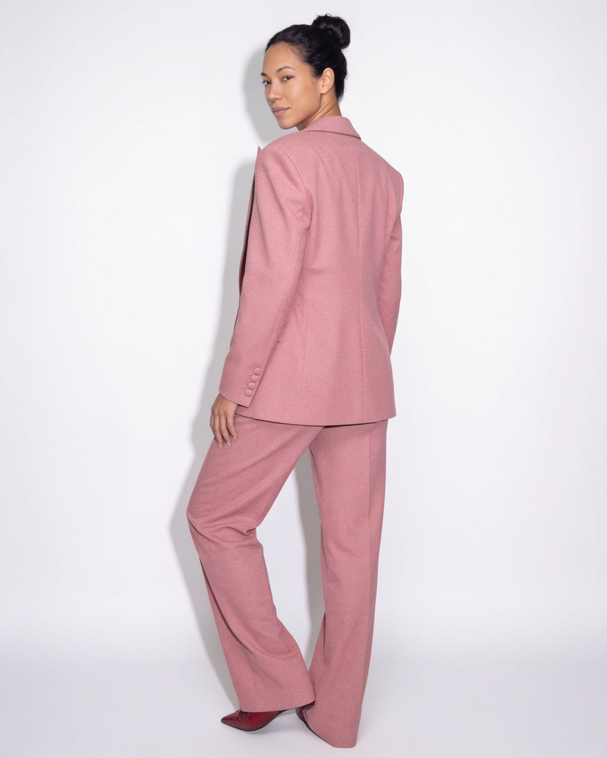 Herringbone Oversized Wide-Leg Co-ord