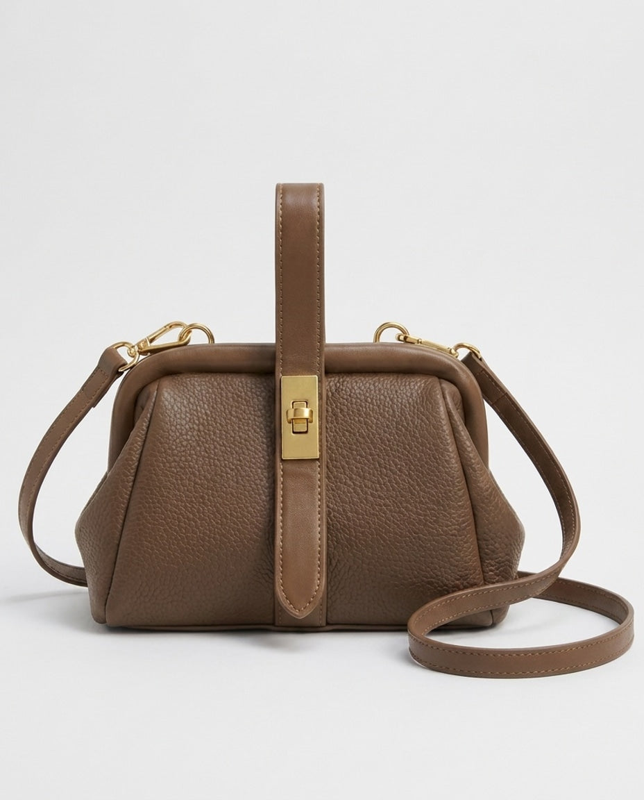 Pleated Frame Crossbody Bag