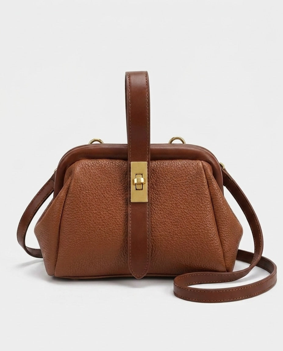 Pleated Frame Crossbody Bag