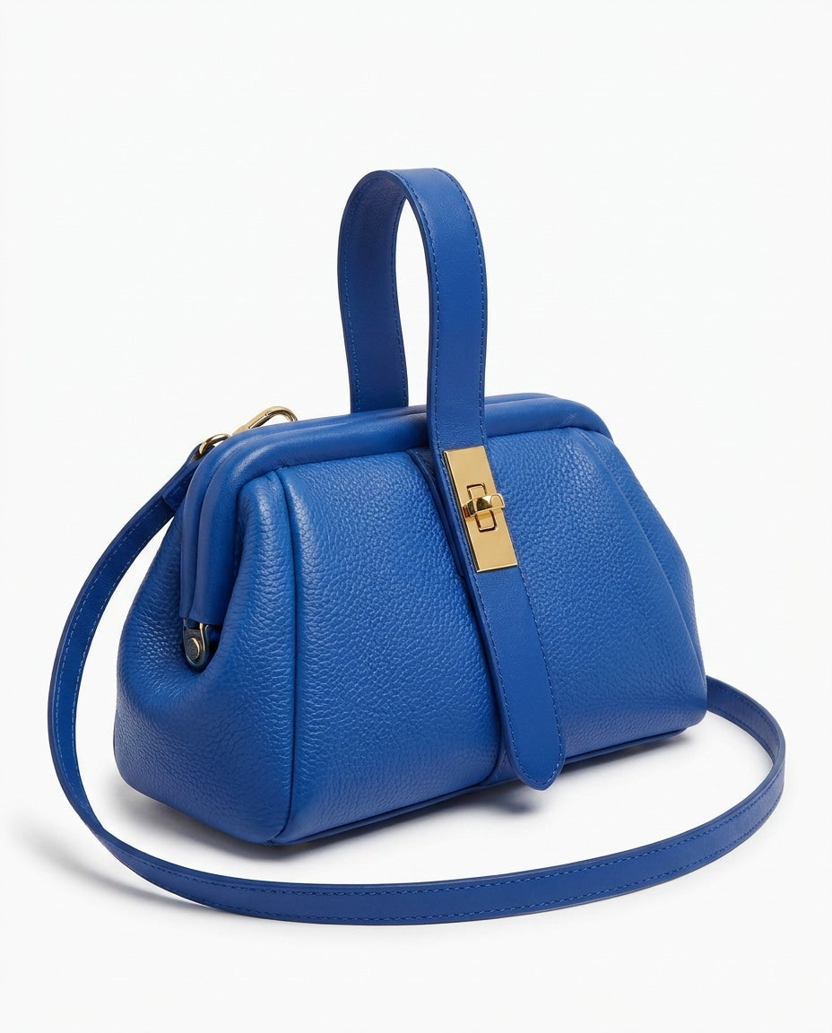 Pleated Frame Crossbody Bag